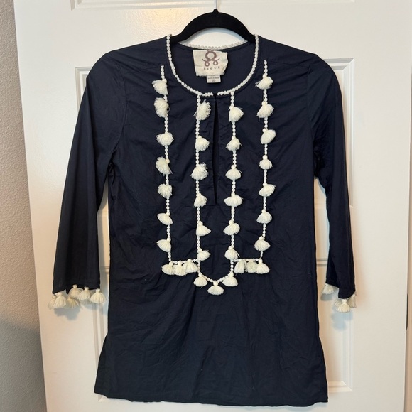 Figue Embroidered Tassel Tunic Top Size XS - Picture 1 of 6